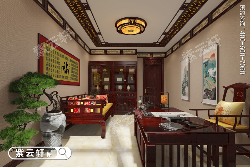 <a href=http://m.evcarfamily.com/ target=_blank class=infotextkey>中式風(fēng)格</a>書(shū)房裝修